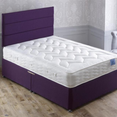 Elegant Cheap Single Divan Bed with mattress and headboard