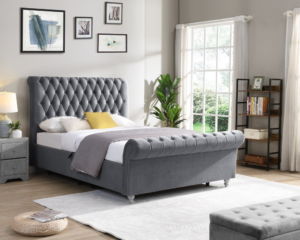 Beautiful and Luxury sleigh beds Ultra valvet