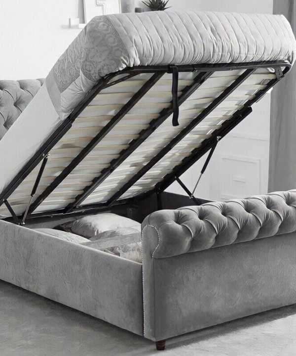 Super Elegant Design Sleigh beds with under-bed storage