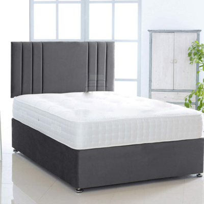 A Luxury dreams Divan beds in gray color with mattress and head board