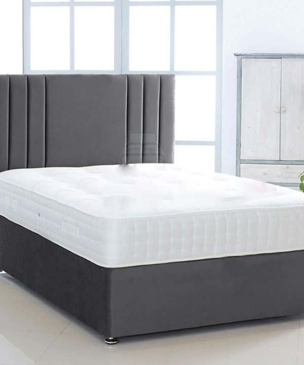 A Luxury dreams Divan beds in gray color with mattress and head board